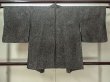 Photo2: M0627M Used Japanese women  Black HAORI short jacket / Silk. Flower,   (Grade D) (2)