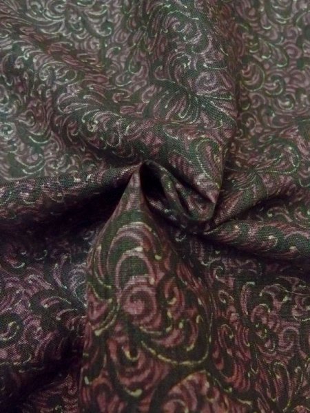 Photo8: M0627M Used Japanese women  Black HAORI short jacket / Silk. Flower,   (Grade D) (8)