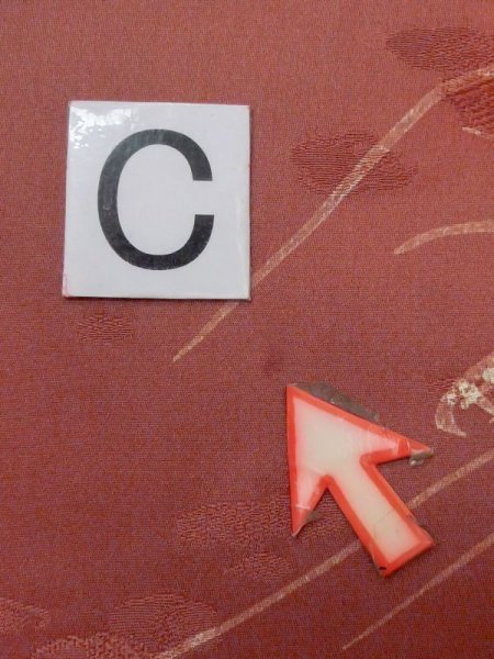 Photo17: M0627S Used Japanese women Dark Red HAORI short jacket / Silk. Flower,   (Grade C) (17)