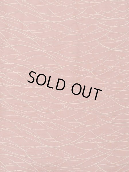 Photo3: M0627T Used Japanese women  Vermilion HAORI short jacket / Silk. Grass   (Grade B) (3)