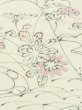 Photo4: M0627U Used Japanese women  Ivory HAORI short jacket / Mixed. Chrysanthemum,   (Grade C) (4)