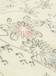 Photo9: M0627U Used Japanese women  Ivory HAORI short jacket / Mixed. Chrysanthemum,   (Grade C) (9)