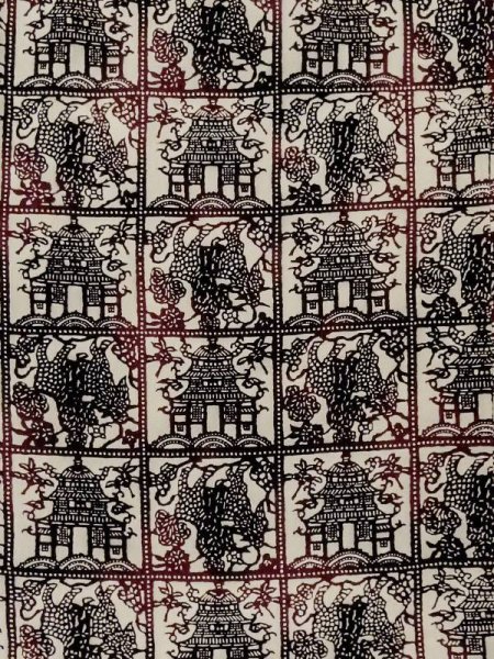 Photo4: M0627W Used Japanese women  Ivory HAORI short jacket / Silk. Temple, People and horse pattern  (Grade B) (4)