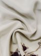 Photo10: M0627X Used Japanese women Light Gray HAORI short jacket / Silk. Flower,   (Grade C) (10)