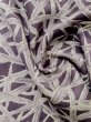 Photo9: M0627Z Used Japanese womenLight Grayish Purple HAORI short jacket / Silk. Bamboo leaf,   (Grade D) (9)