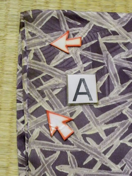 Photo12: M0627Z Used Japanese womenLight Grayish Purple HAORI short jacket / Silk. Bamboo leaf,   (Grade D) (12)