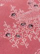 Photo11: M0628A Used Japanese womenLight Grayish Pink HAORI short jacket / Silk. UME plum bloom,   (Grade C) (11)
