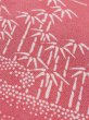 Photo12: M0628A Used Japanese womenLight Grayish Pink HAORI short jacket / Silk. UME plum bloom,   (Grade C) (12)