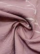 Photo9: M0628B Used Japanese womenPale Grayish Pink HAORI short jacket / Silk. Bamboo leaf   (Grade C) (9)