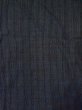 Photo3: M0704A Used Japanese men  Black HITOE unlined / Silk. Stripes   (Grade B) (3)