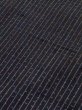 Photo7: M0704A Used Japanese men  Black HITOE unlined / Silk. Stripes   (Grade B) (7)