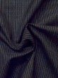 Photo9: M0704A Used Japanese men  Black HITOE unlined / Silk. Stripes   (Grade B) (9)