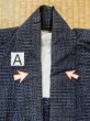 Photo12: M0704E Used Japanese men  Indigo Blue HITOE unlined / Cotton/hemp Plaid Checks   (Grade C) (12)