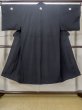 Photo1: M0704G Used Japanese men  Black HITOE unlined / Silk.    (Grade D) (1)