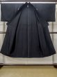 Photo2: M0704G Used Japanese men  Black HITOE unlined / Silk.    (Grade D) (2)