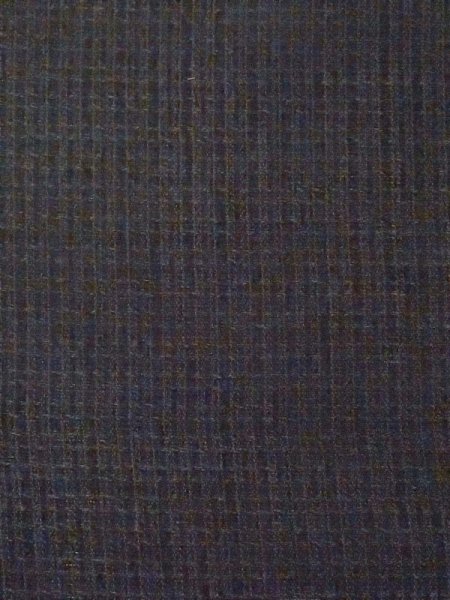 Photo6: M0704H Used Japanese men  Black Summer / Silk. Plaid Checks   (Grade D) (6)