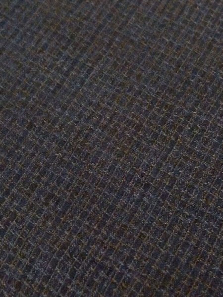 Photo7: M0704H Used Japanese men  Black Summer / Silk. Plaid Checks   (Grade D) (7)