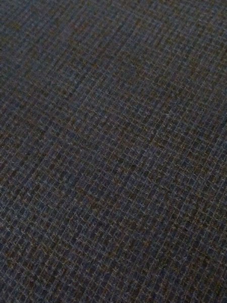 Photo8: M0704H Used Japanese men  Black Summer / Silk. Plaid Checks   (Grade D) (8)