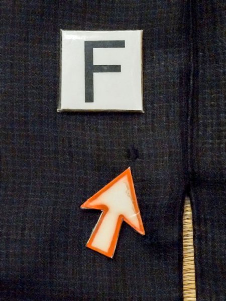 Photo17: M0704H Used Japanese men  Black Summer / Silk. Plaid Checks   (Grade D) (17)