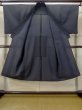 Photo2: M0704I Used Japanese men  Black HITOE unlined / Linen. Line,   (Grade D) (2)