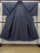 Photo2: M0704J Used Japanese men Dark Indigo Blue HITOE unlined / Linen. Line,   (Grade D) (2)