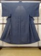 Photo1: M0704K Used Japanese men  Indigo Blue HITOE unlined / Cotton/hemp Line,   (Grade C) (1)