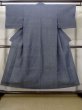 Photo1: M0704L Used Japanese women  Indigo Blue HITOE unlined / Linen. Line OJIYA-Chijimi  (Grade C) (1)