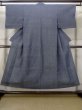 Photo1: M0704L Used Japanese women  Indigo Blue HITOE unlined / Linen. Line OJIYA-Chijimi  (Grade C) (1)