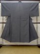 Photo1: M0704P Used Japanese men  Gray HITOE unlined / Silk. Abstract pattern   (Grade D) (1)