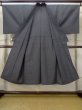 Photo2: M0704P Used Japanese men  Gray HITOE unlined / Silk. Abstract pattern   (Grade D) (2)