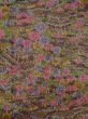 Photo3: M0704S Used Japanese women  Multi Color HITOE unlined / Wool. Flower,   (Grade D) (3)