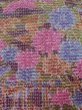 Photo5: M0704S Used Japanese women  Multi Color HITOE unlined / Wool. Flower,   (Grade D) (5)