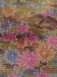 Photo6: M0704S Used Japanese women  Multi Color HITOE unlined / Wool. Flower,   (Grade D) (6)