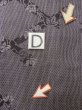 Photo17: M0704T Used Japanese women  Gray HITOE unlined / Silk. Leaf,   (Grade D) (17)
