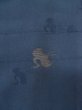 Photo6: M0704U Used Japanese women  Navy Blue HITOE unlined / Silk. Crane   (Grade D) (6)