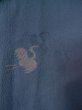 Photo7: M0704U Used Japanese women  Navy Blue HITOE unlined / Silk. Crane   (Grade D) (7)