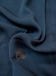 Photo9: M0704U Used Japanese women  Navy Blue HITOE unlined / Silk. Crane   (Grade D) (9)