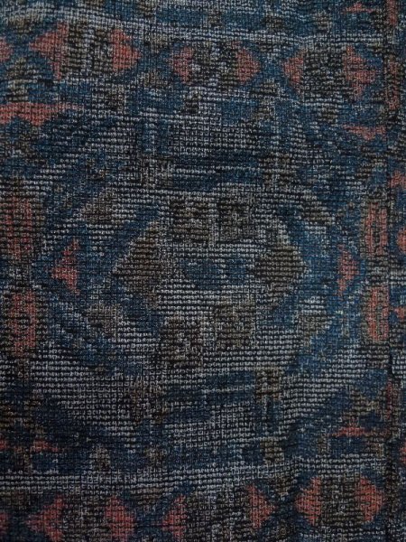 Photo6: Mint M0704V Used Japanese women  Multi Color HITOE unlined / Synthetic. Abstract pattern   (Grade A) (6)