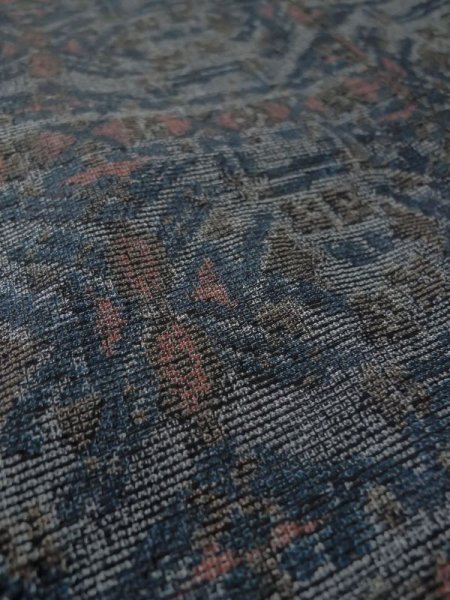 Photo10: Mint M0704V Used Japanese women  Multi Color HITOE unlined / Synthetic. Abstract pattern   (Grade A) (10)