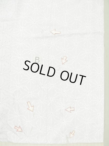 Photo16: M0705A Used Japanese women Light Gray HITOE unlined / Silk. Hemp leaf   (Grade C) (16)