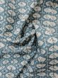 Photo7: M0705B Used Japanese women Grayish Blue HITOE unlined / Wool. Flower,   (Grade D) (7)