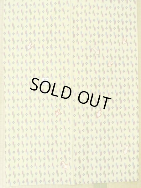 Photo20: M0705C Used Japanese women  Yellow HITOE unlined / Synthetic. Flower,   (Grade C) (20)