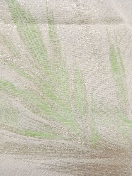Photo7: M0705D Used Japanese women Pale Pink ORI woven / Silk. Tall grass,   (Grade D) (7)