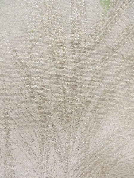 Photo9: M0705D Used Japanese women Pale Pink ORI woven / Silk. Tall grass,   (Grade D) (9)