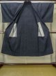 Photo2: M0705E Used Japanese men  Navy Blue Men's Haori / Silk.  This is a coat.  (Grade B) (2)