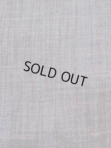 Photo5: M0712A Used Japanese women Grayish Dark Red HITOE unlined / Wool. Stripes,   (Grade B) (5)