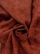 Photo12: M0712E Used Japanese women  Brown HITOE unlined / Wool. Flower,   (Grade D) (12)
