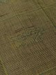 Photo8: M0712G Used Japanese womenDark Vivid Yellowish Green HITOE unlined / Wool. Plaid Checks,   (Grade D) (8)