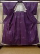 Photo2: M0712L Used Japanese women  Purple HITOE unlined / Wool. Wave   (Grade D) (2)