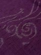 Photo9: M0712L Used Japanese women  Purple HITOE unlined / Wool. Wave   (Grade D) (9)
